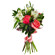 Bouquet of roses and alstroemerias with greenery. New Zealand