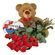 red roses with teddy and chocolates. New Zealand
